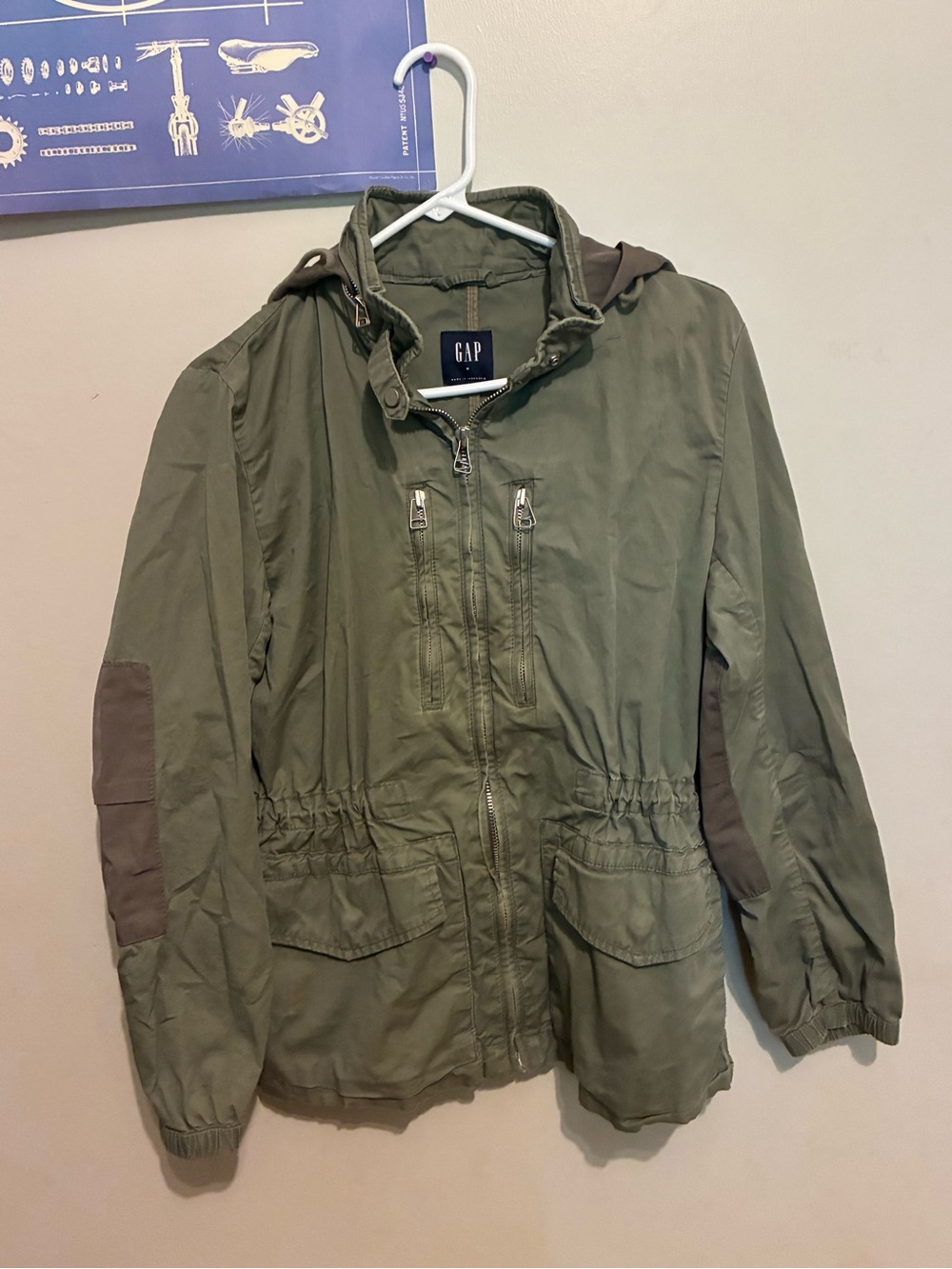 GAP Women’s Olive Green Hooded Utility Jacket